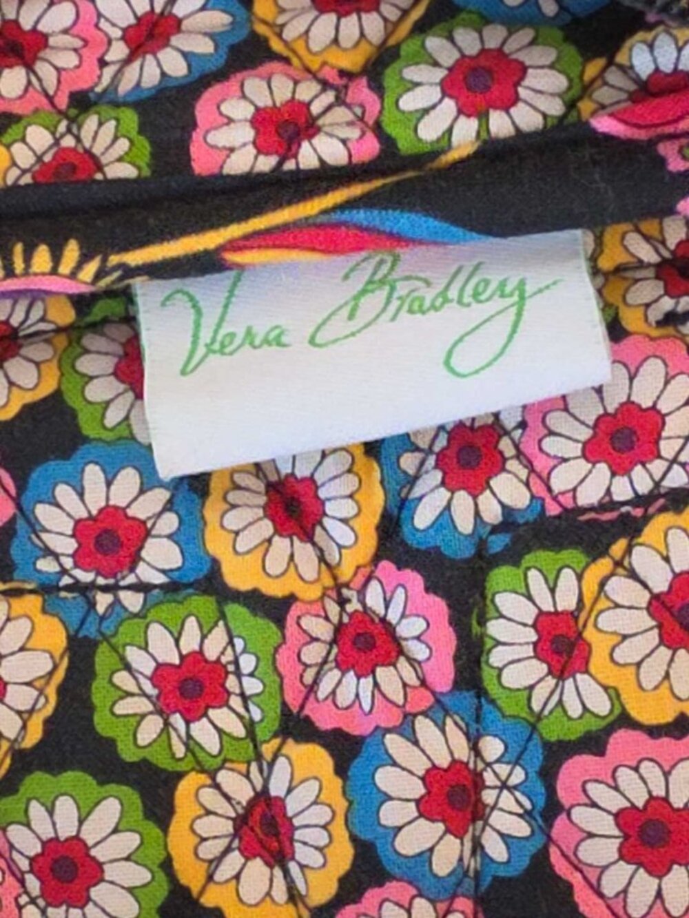 Vera Bradley Multicolor Floral Quilted Backpack w/Bonus UD Holder 17x14", EUC - Picture 4 of 16